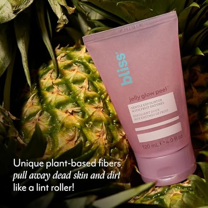 BLISS JELLY GLOW PEEL, GENTLE NON-ABRASIVE EXFOLIATOR WITH FRUIT ENZYMES, CRUELTY FREE, MADE WITHOUT PARABENS, 4 OUNCES - Image 3